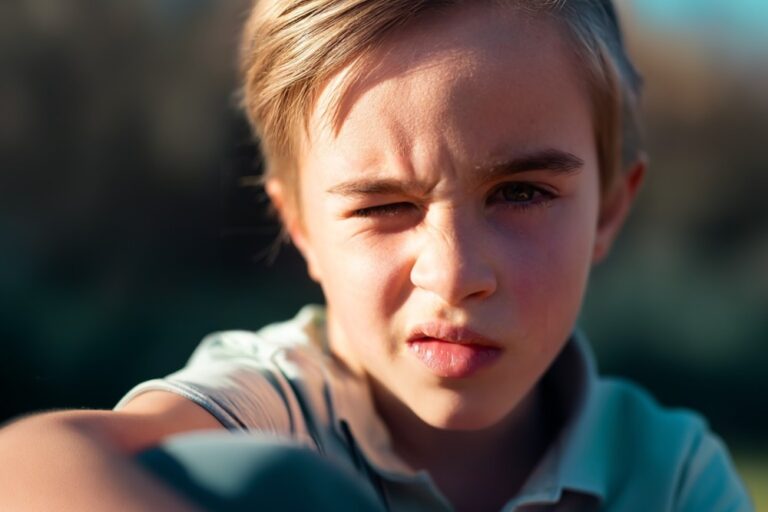 Entrecerrar un ojo ante luz solar